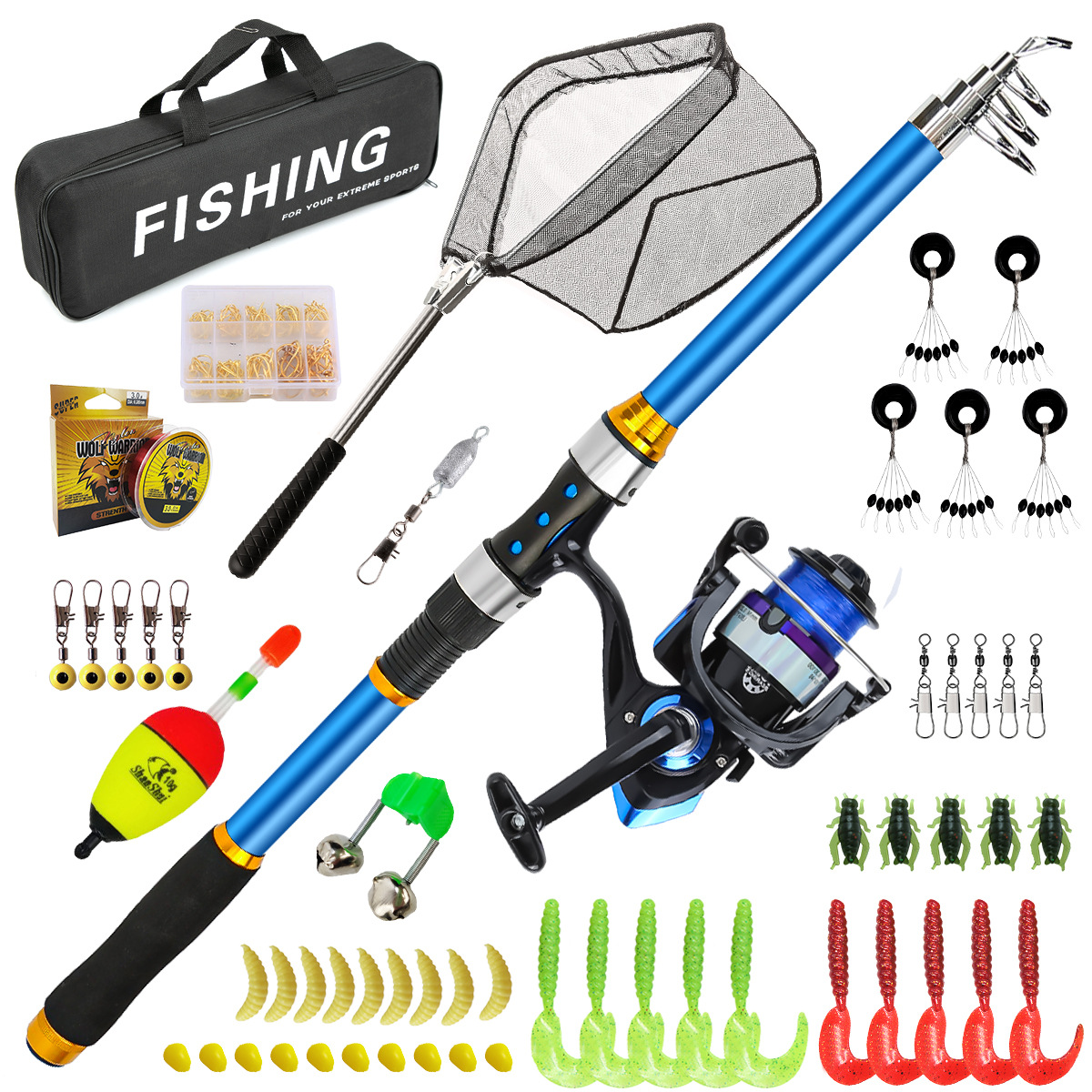 Juego de cañas de pescar teles - Fishing Boat Oar reseña y precio